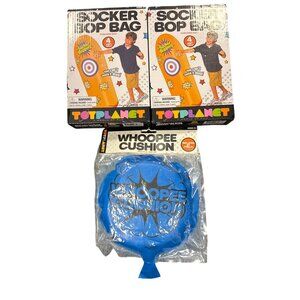 Socker Bop Bag(2-pack) & Whoopee Cushion Set For Kids  Fun Indoor/Outdoor Play